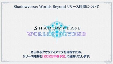 【シャドビヨ】ビヨンドのリリース、2025年春に延期へ･･･